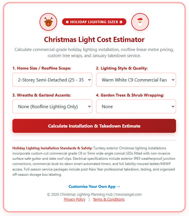 EXTERNAL CHRISTMAS LIGHTS ESTIMATOR EXTERNAL CHRISTMAS LIGHTS ESTIMATOR