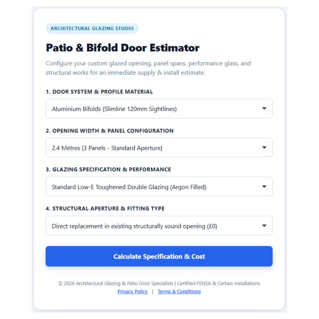 Patio & Bifold Door Estimator Patio & Bifold Door Estimator